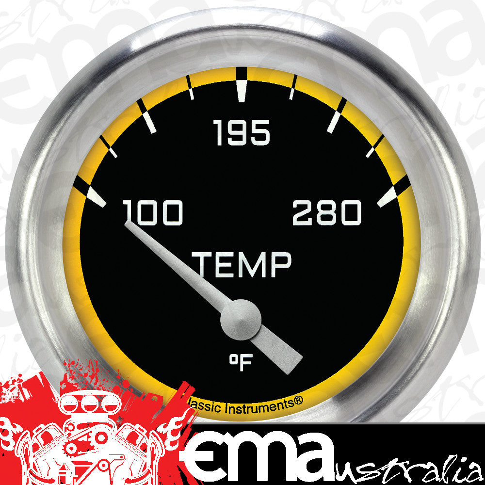 Classic Instruments AX226YAPF Autocross Yellow w/ Aluminum Performance Bezel