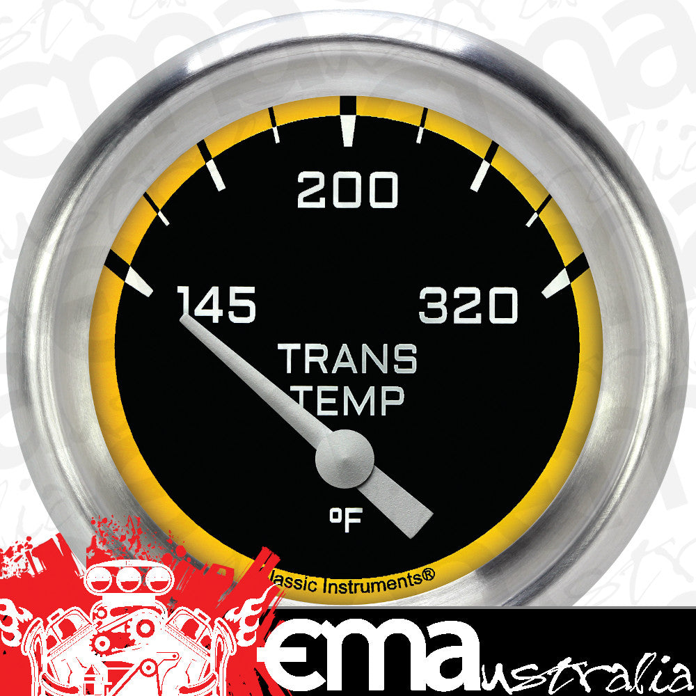 Classic Instruments AX227YAPF Autocross Yellow w/ Aluminum Performance Bezel