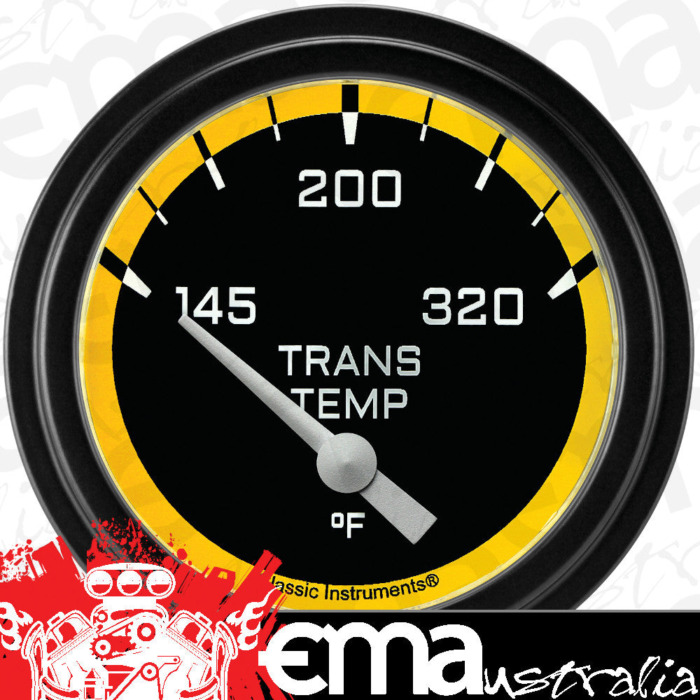 Classic Instruments AX227YBLF Autocross Yellow w/ Black Bezel 2 5/8" Trans Te