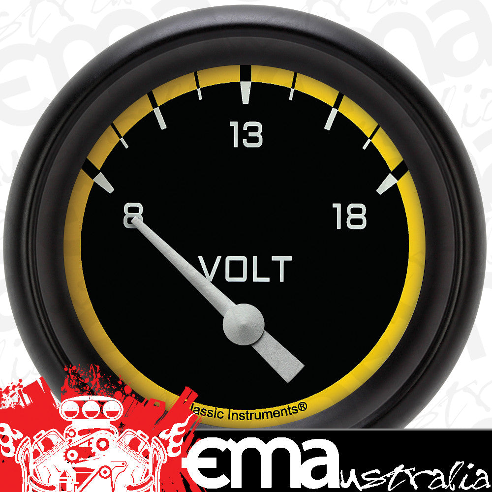 Classic Instruments AX230YBPF Autocross Yellow w/ Black Performance Bezel 2 5