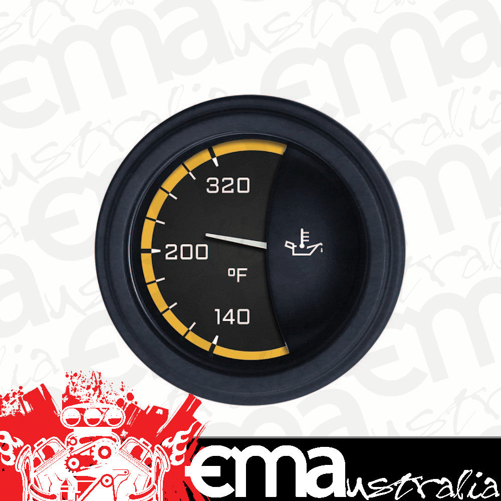 Classic Instruments AX28YBLF Autocross Yellow - Oil Temp Gauge 2-1/6"