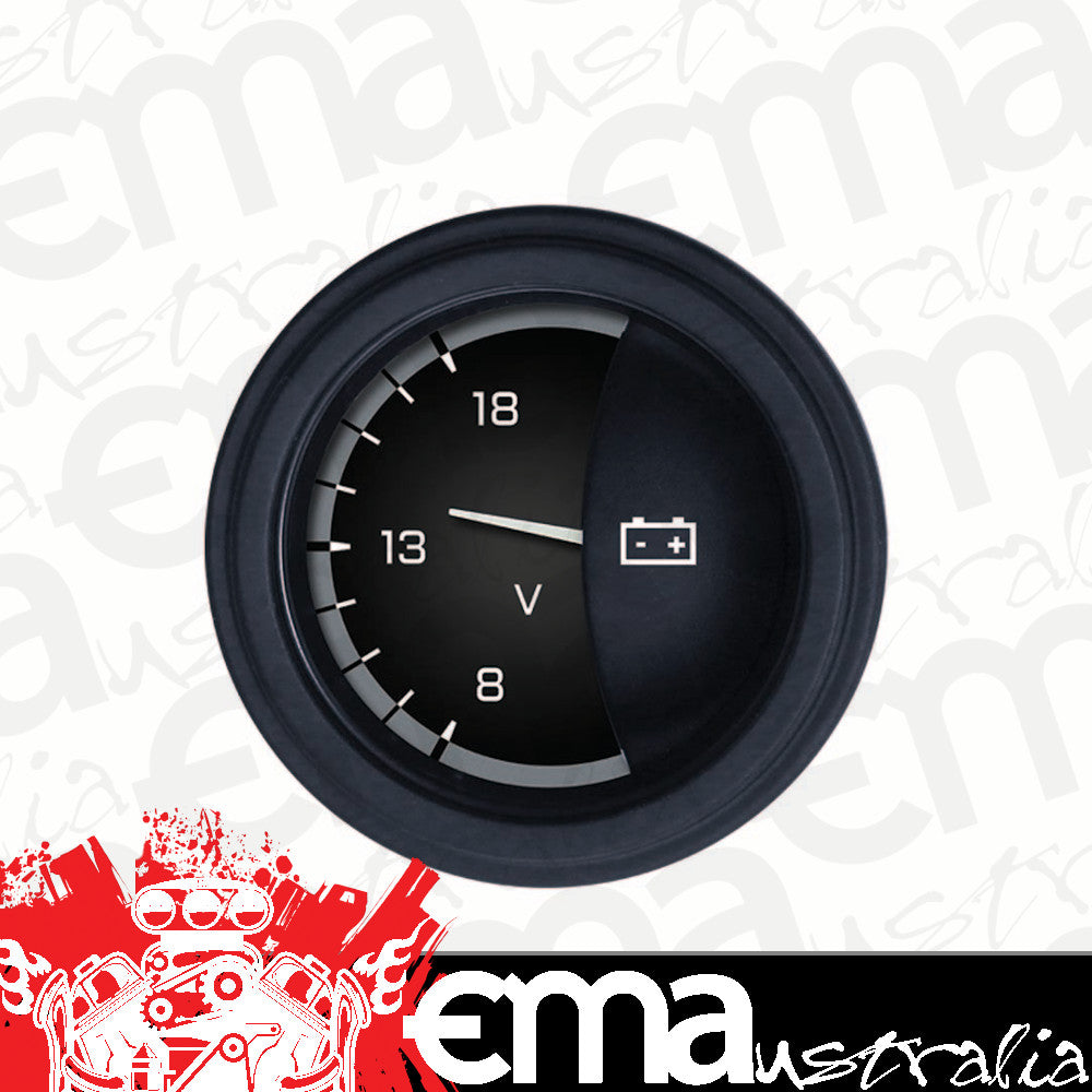 Classic Instruments AX30GBLF Autocross Grey - Volt Gauge 2-1/8"