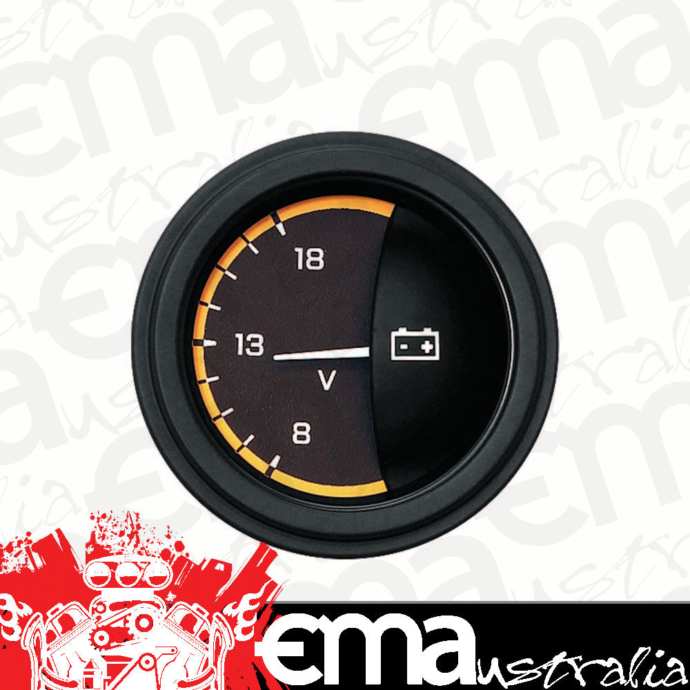 Classic Instruments AX30YBLF Autocross Yellow - Volt Gauge 2-1/8"