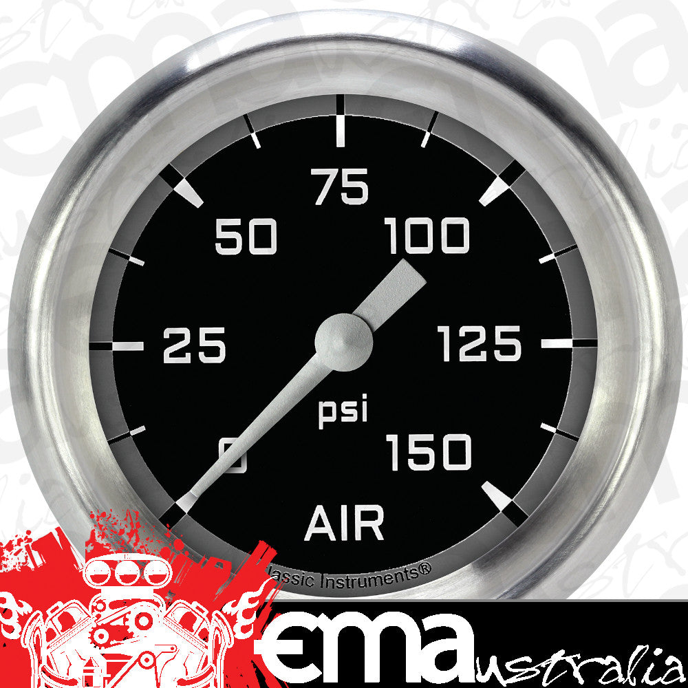 Classic Instruments AX318GAPF Autocross Gray 2 5/8" Air Pressure Gauge