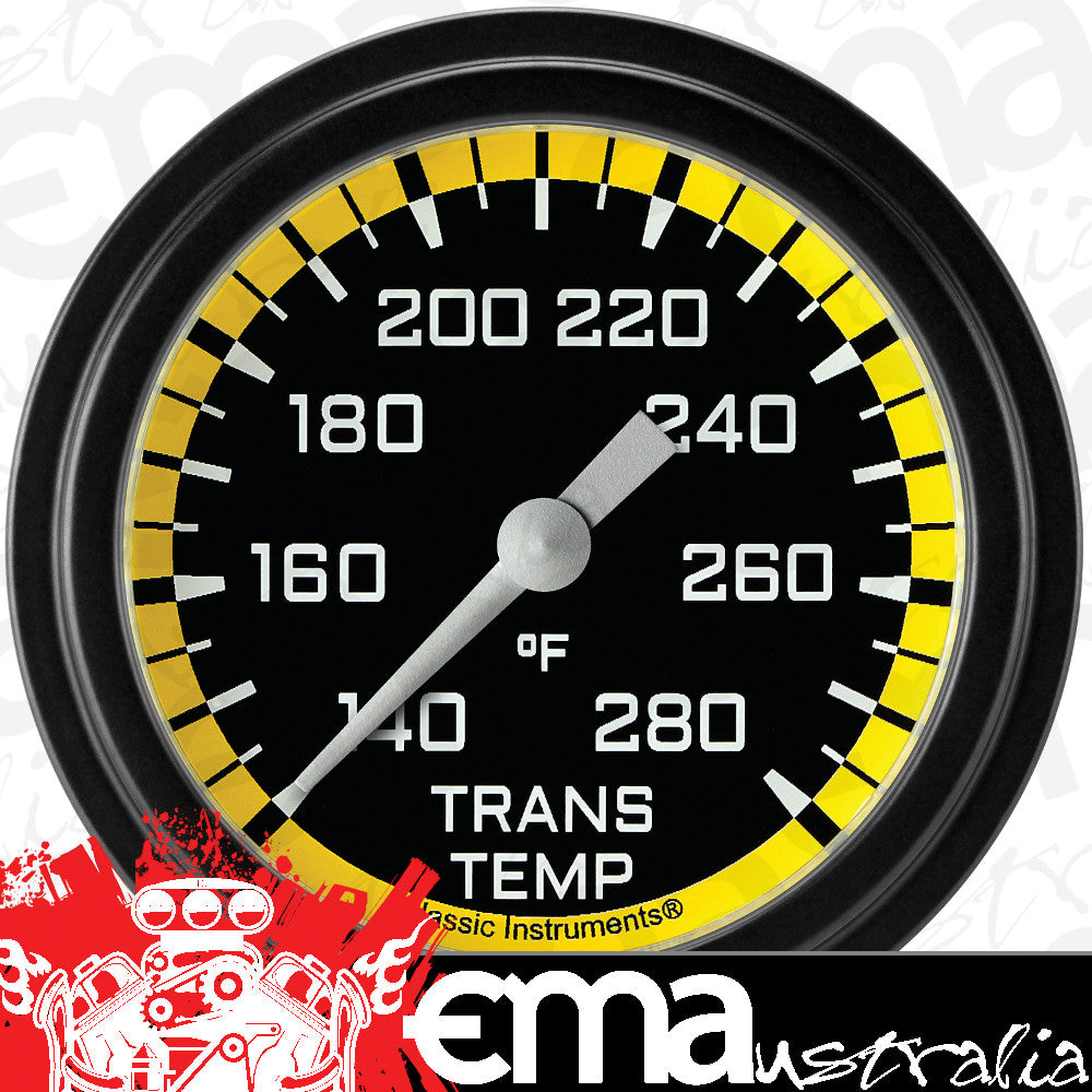 Classic Instruments AX327YBLF Autocross Yellow 2 5/8" Transmission Temperature