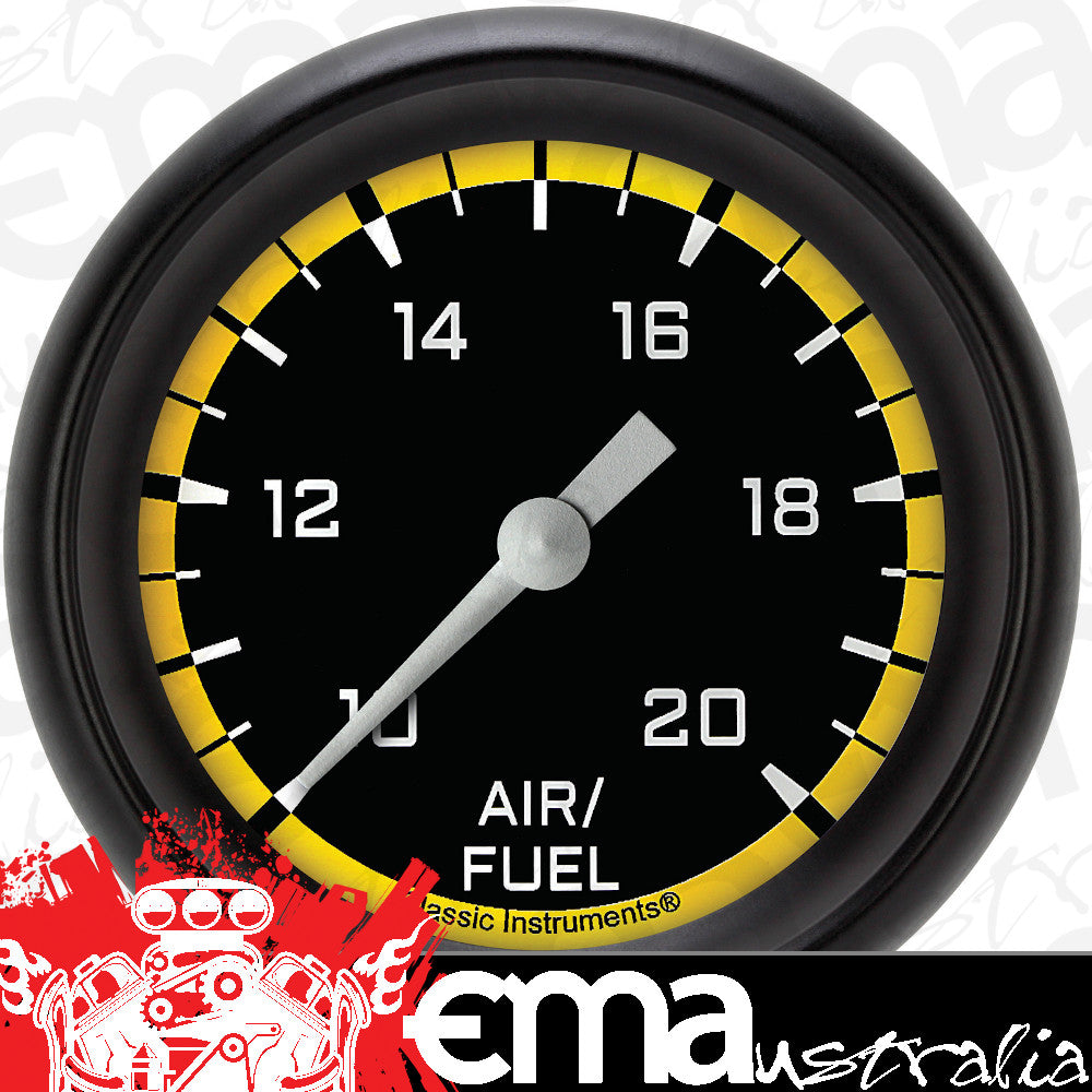 Classic Instruments AX394YBPF Autocross Yellow 2 5/8" Air Fuel Ratio Gauge