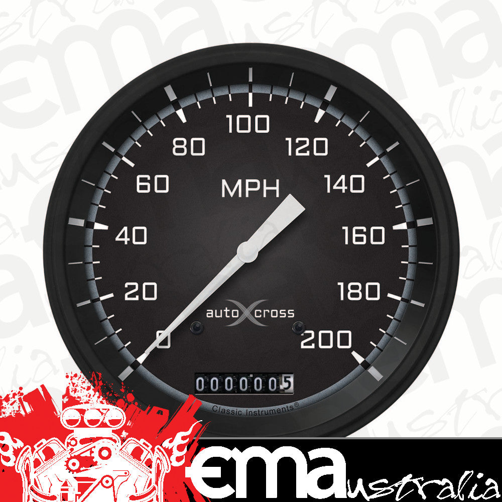 Classic Instruments AX56GBLF Autocross Grey - Speedometer Gauge 4-5/8"