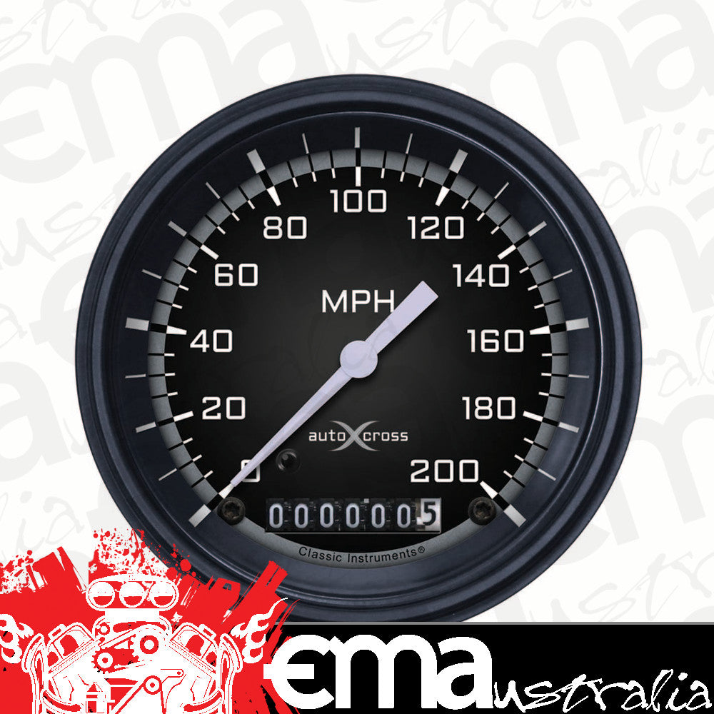 Classic Instruments AX57GBLF Autocross Grey - Speedometer Gauge 3-3/8"