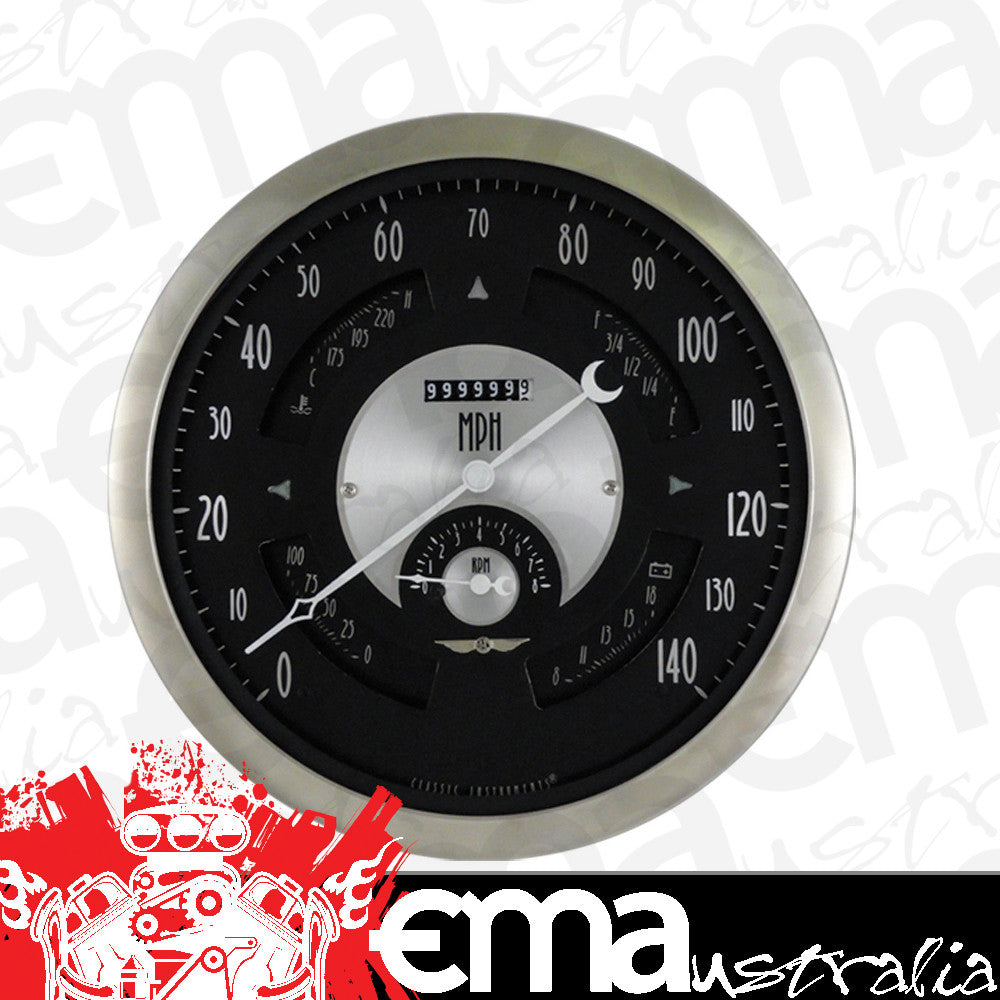Classic Instruments BOGAT Big Ol' Gauge 7 5/8" Speedo, Tach, Fuel 240