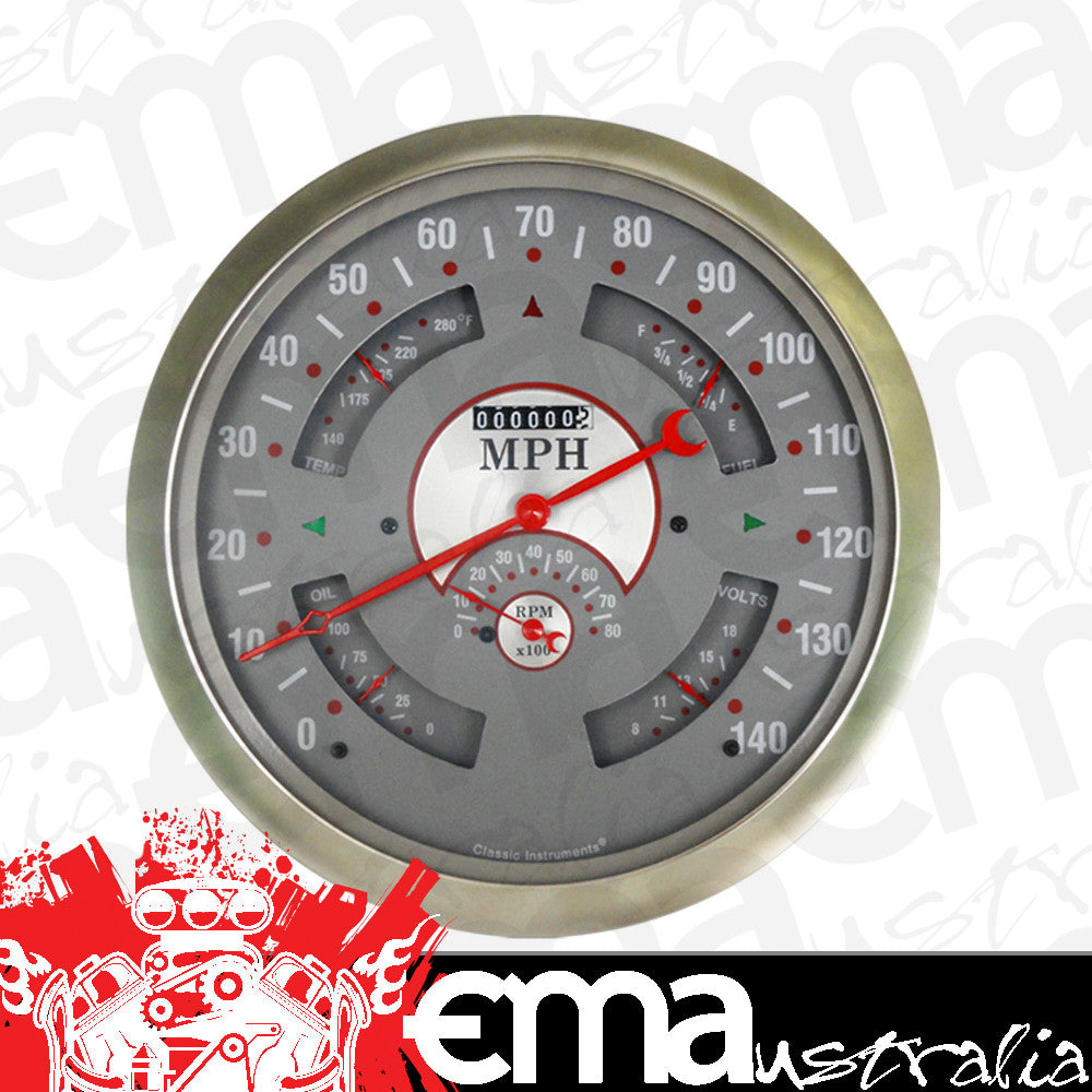 Classic Instruments BOGSS Big Ol' Gauge 7 5/8" Speedo, Tach, Fuel 240
