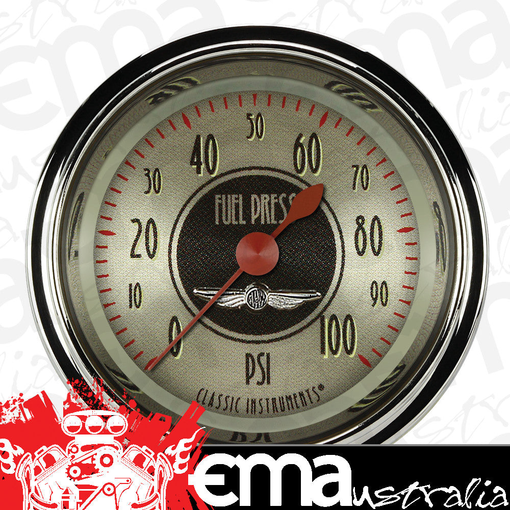 Classic Instruments CIAN146SHC American Nickel 2-1/8" Fuel Pressure Gauge