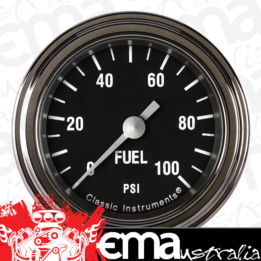 Classic Instruments CIHR146SLF Hot Rod 2-1/8" Fuel Pressure Gauge 100 psi