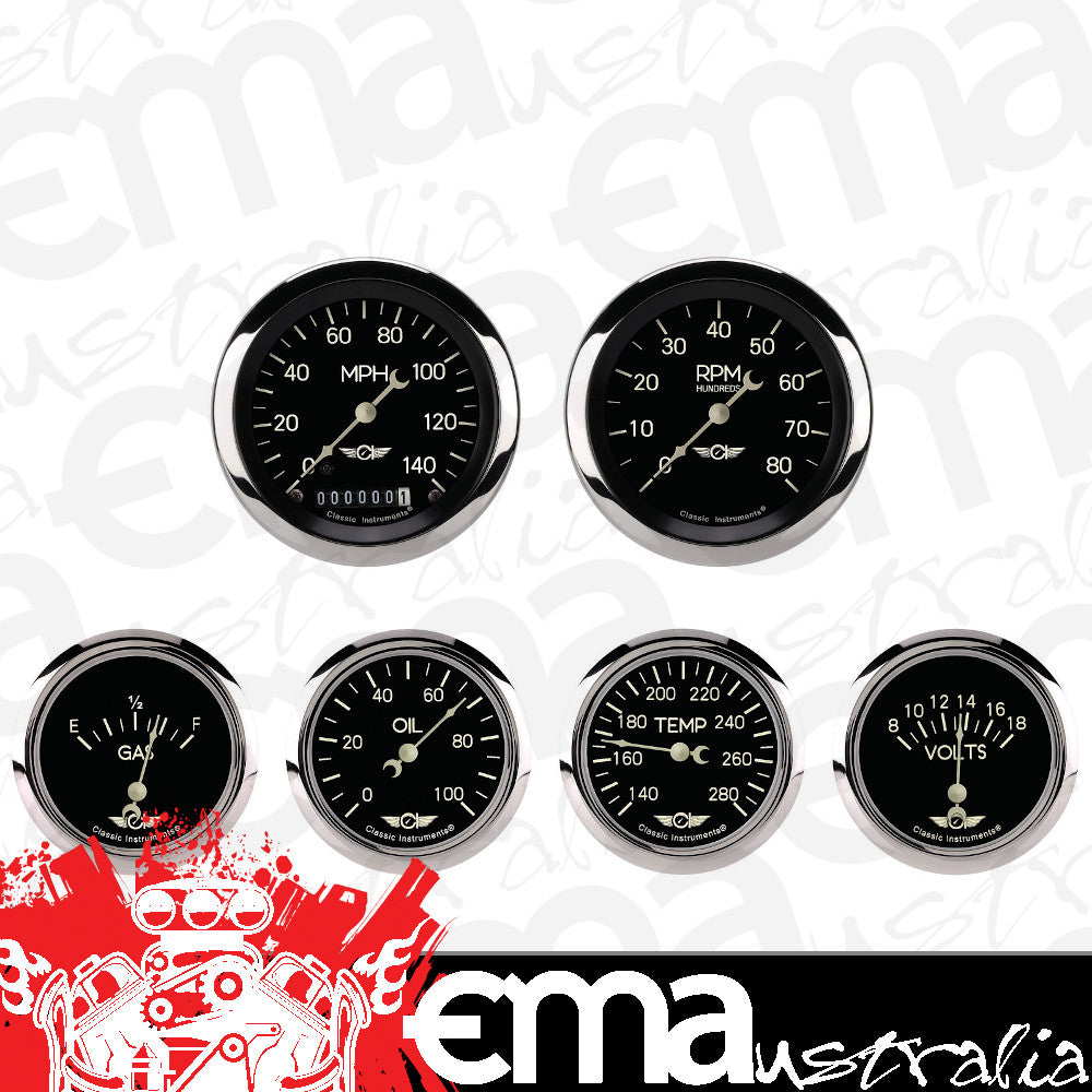 Classic Instruments | CL901SRC | - 6 Gauge Set, 3-3/8"