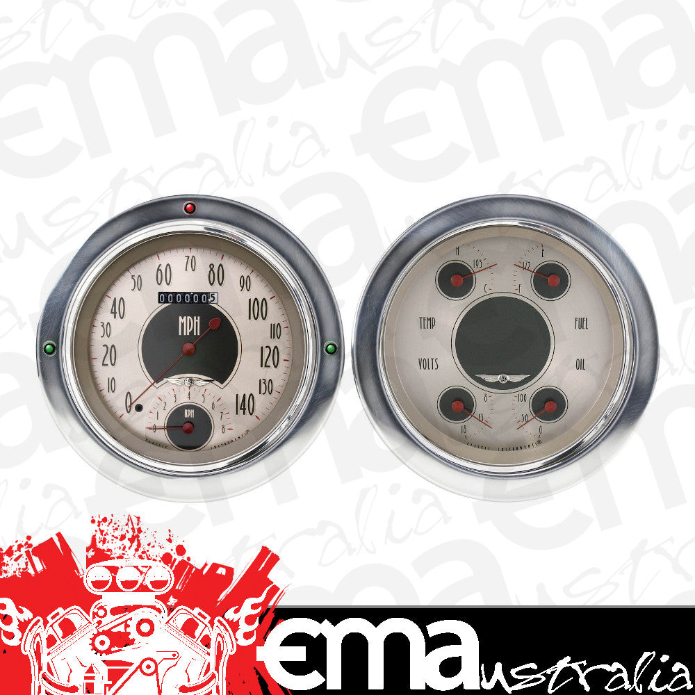 Classic Instruments CT54AN62 All American Nickel 1954-55 Chevy Truck Gauge Package