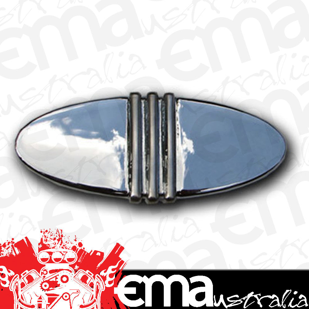 Clayton Machine Works CLA-BP304 Billet Elliptical Brake Pedal Pad Chrome Ribbed