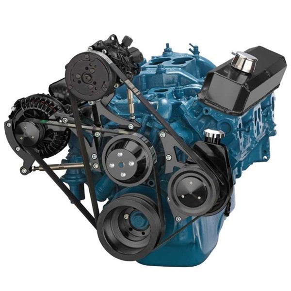 BluePrint BPP360FDACPS3BK SB MOPAR FRONT ACC DRIVE, DUALBELT QUICK SERP W ALT, PS, WP, AC, BRACKETS, BOLTS Engine Pulley Kit