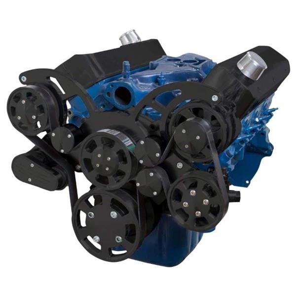 BluePrint BPP302FDPS4BK Ford SB 302351W FRONT ACC DRIVE, FULL SERP W ALT, PS, WP, BRACKETS, BOLTS Engine Pulley Kit