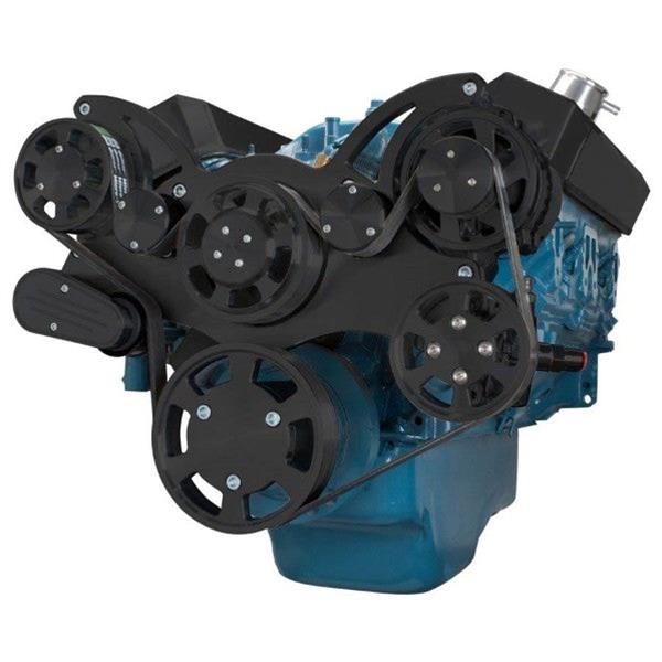 BluePrint BPP360FDPS4BK SB MOPAR FRONT ACCESSORY DRIVE, FULL SERPENTINE W ALT, PS, WP, BRACKETS, BOLTS Engine Pulley Kit