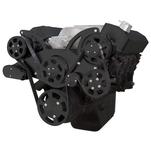 BluePrint BPP454FDPSAC4BK BBC STDTALL DECK FRONT ACC DRIVE, FULL SERP W ALT, PS, WP, AC, BRACKETS, BOLTS Engine Pulley Kit