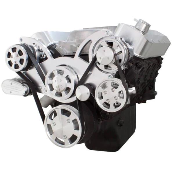 BluePrint BPP454FDPSAC4 BBC STDTALL DECK FRONT ACC DRIVE, FULL SERP W ALT, PS, WP, AC, BRACKETS, BOLTS Engine Pulley Kit