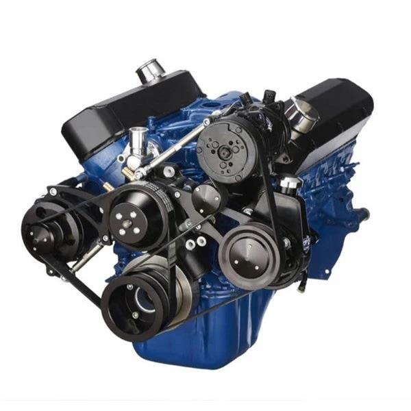 BluePrint BPP302FDACPS3BK Ford SB 302 FRONT ACC DRIVE, DUALBELT QUICK SERP W ALT, PS, WP, AC, BRACKETS, BOLTS Engine Pulley Kit
