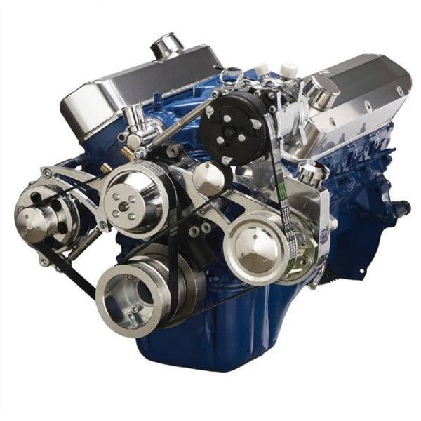 BluePrint BPP351FDACPS3 Ford SB 351W FRONT ACC DRIVE, DUALBELT QUICK SERP W ALT, PS, WP, AC, BRACKETS, BOLTS Engine Pulley Kit