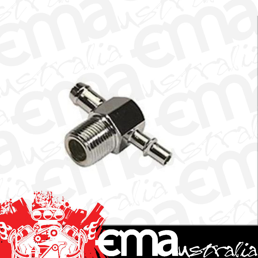 Classic Performance Products CLPIN38RS-C Performance Manifold Vaccum Tee Fitting Chrome 3/8" Npt