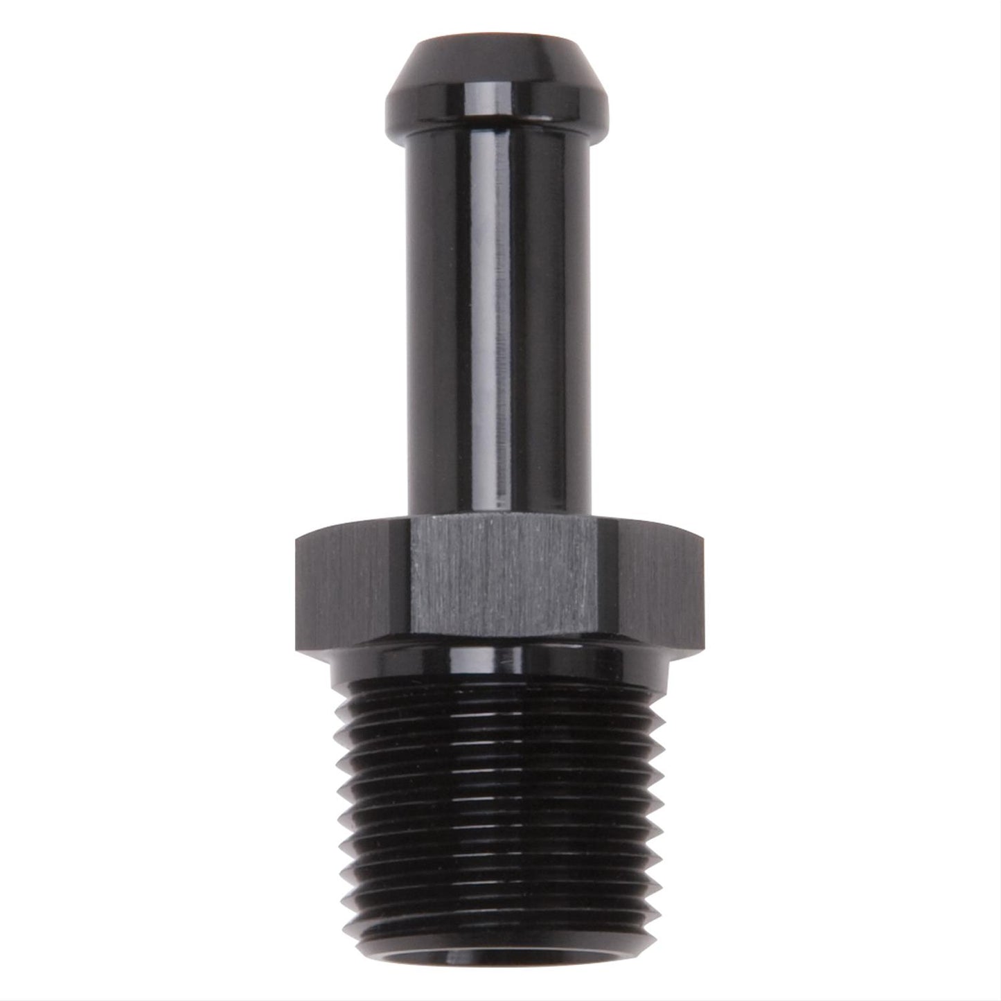 Edelbrock ED8117 Hose End Straight Black Anodiz 3/8" NPT to 3/8" Barb