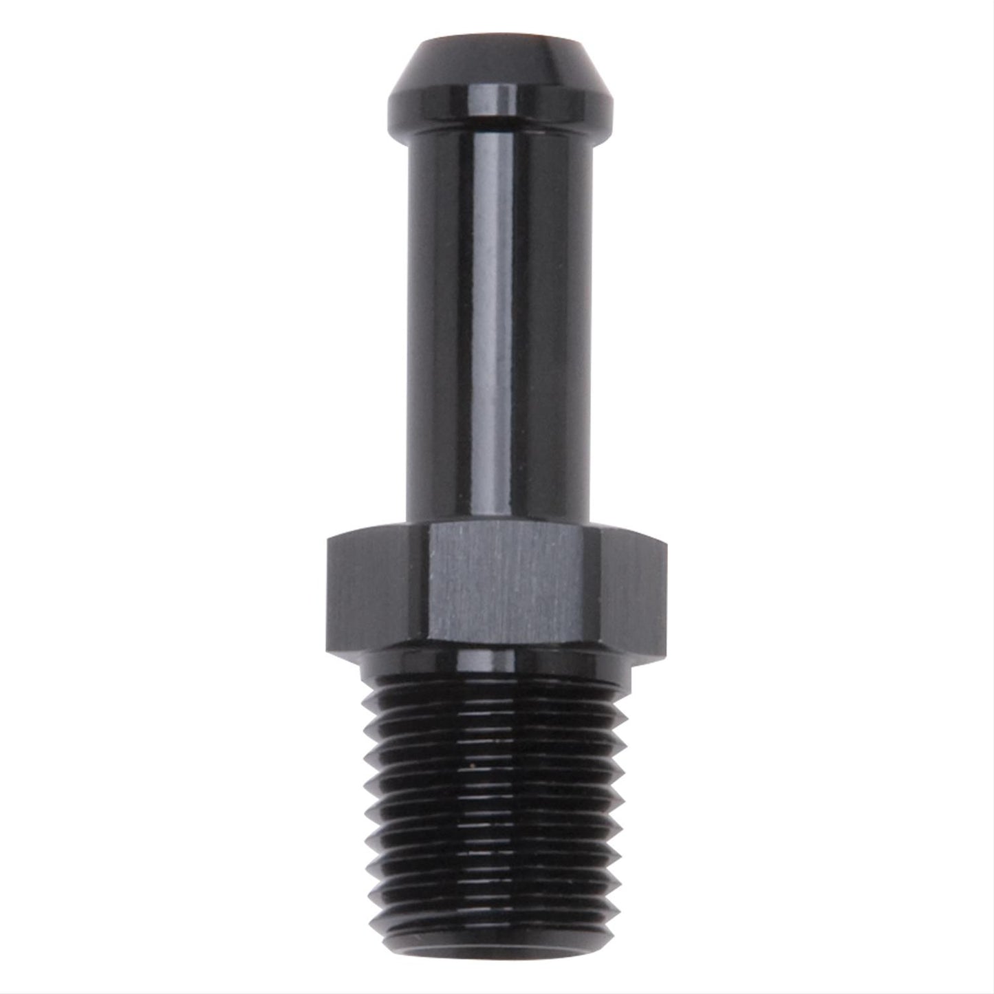 Edelbrock ED8191 Hose End Straight Black Anodiz 1/4" NPT to 3/8" Barb
