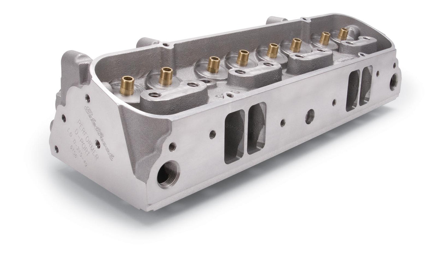 Edelbrock ED61569 Perf D-Port Cyl Head Bare Pontiac-389-455 V8
