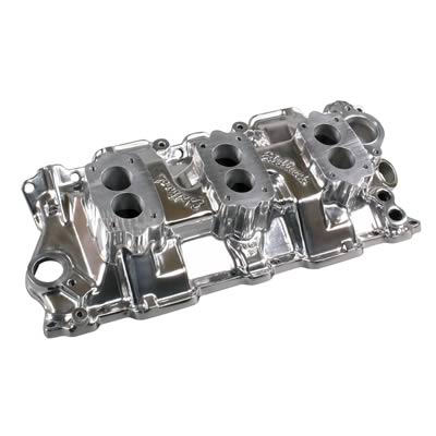 Edelbrock ED54191 Triple- Deuce Manifold SB Chev 262-400 V8 Polished