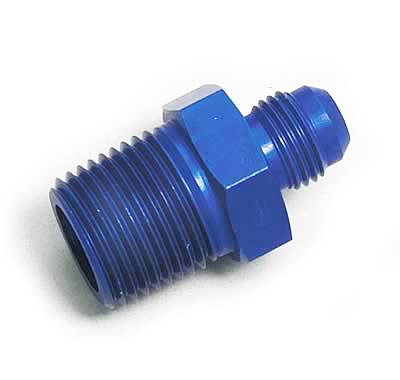 Edelbrock 76543 Adapter Fitting - 6 AN x 1/2" NPT (Blue)