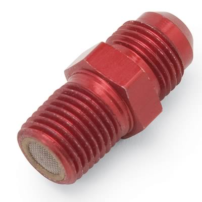 Edelbrock 76544 Adapter Fitting - 6 AN x 1/4" NPT, fuel (Red)