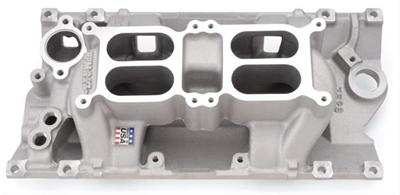 Edelbrock ED7526 Rpm Air-Gap Dual-Quad Manifol SB Chev 262-400 Vortec