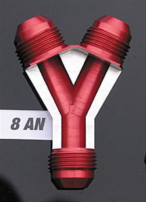 Edelbrock ED76547 N20 Fitting Y 6 An Male Red Nitrous