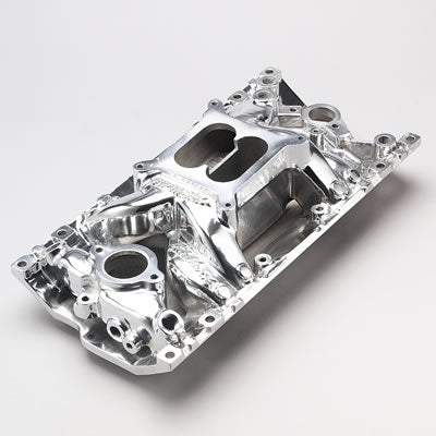 Edelbrock ED75161 Rpm Air- Gap Vortec Manifold SB Chev 262-350 V8 Polished