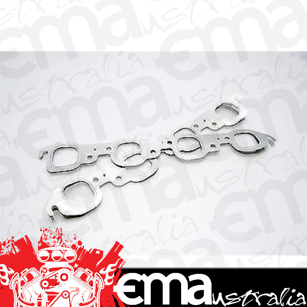 Chevy big block Mark IV 396-454ci V8 & Gen V/VI 454ci V8 Chev BB 396-454 MLS Exhaust Gasket 1.850" X 1.900" (pair) Cometic Gaskets CMC5897-030