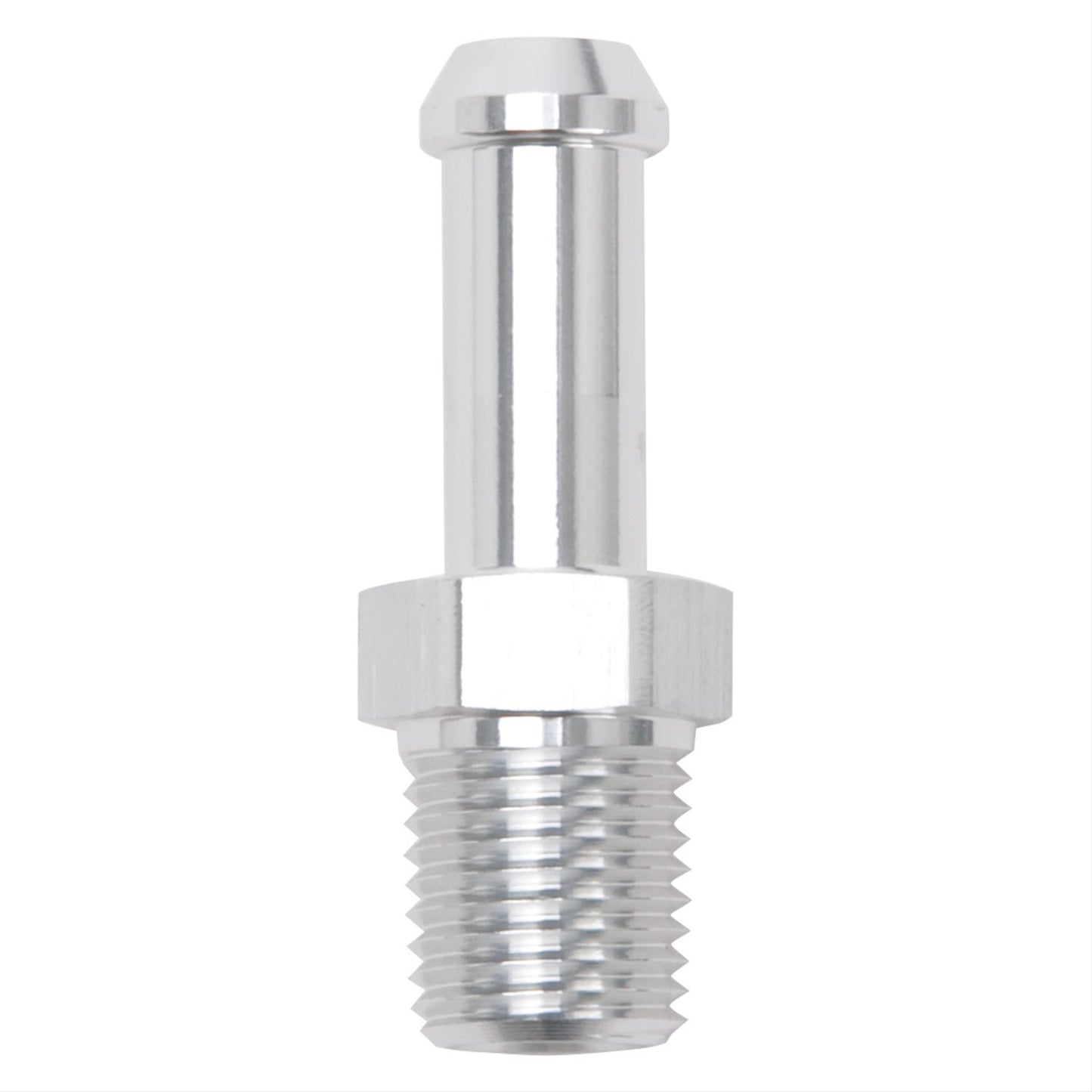 Edelbrock ED8199 Hose End Straight Clear Anodiz 1/4" NPT to 3/8" Barb
