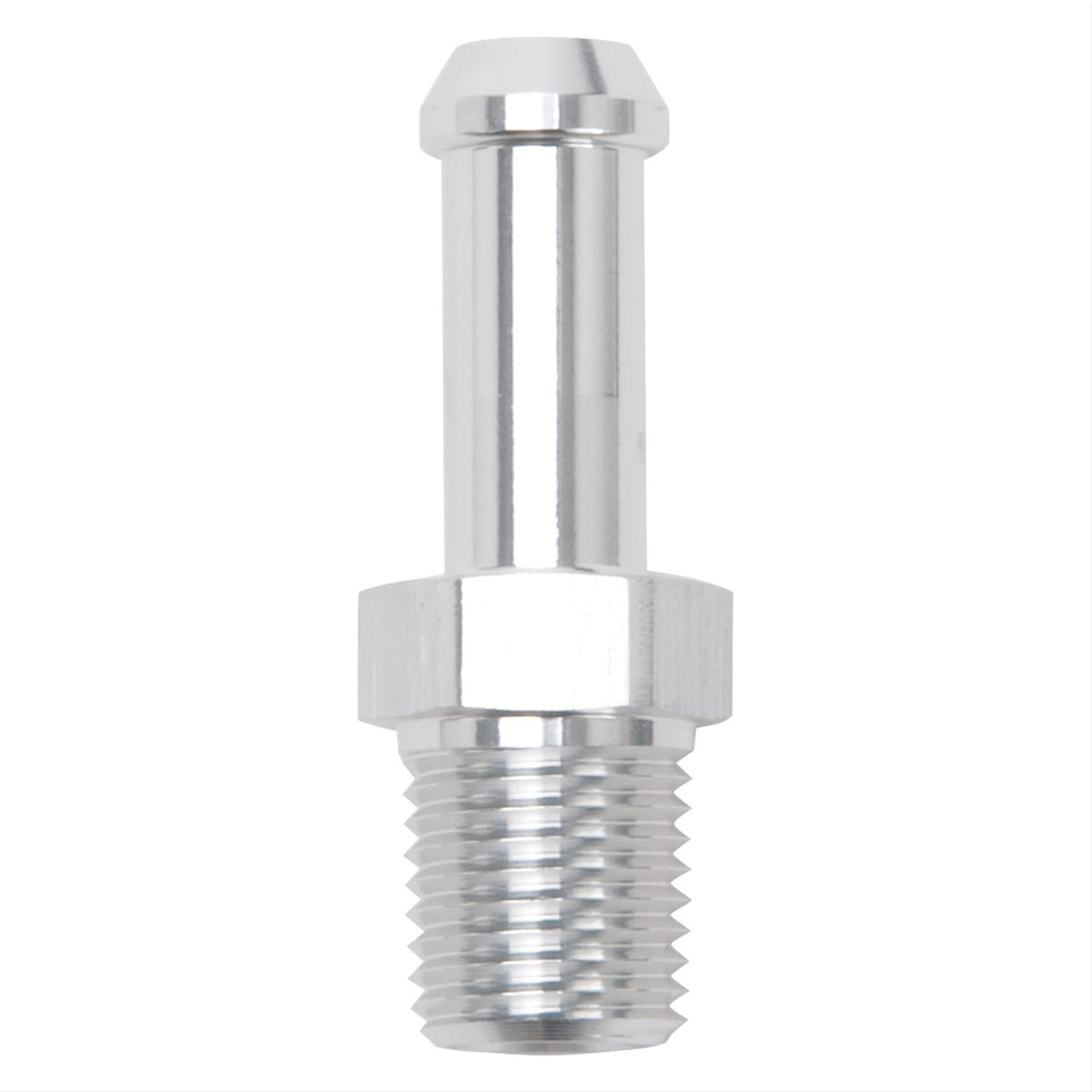 Edelbrock 8199 Heater Hose End Fitting - Straight with 1/4" NPT and 3/8" Barb.