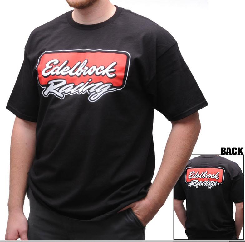 Edelbrock ED2315 Edelbrock Racing T-Shirt Black - 3Xl