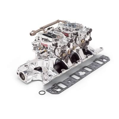 Edelbrock ED20354 Dual Quad & Carb Kit Ford 289-302W V8 E/Shine