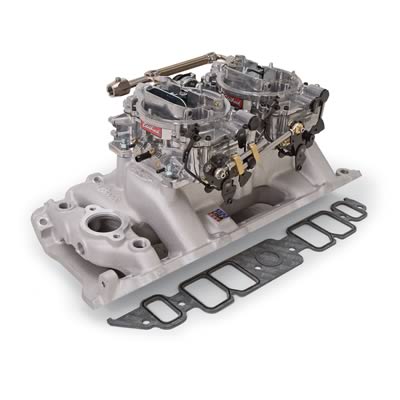 Edelbrock ED2066 Dual Quad & Carb Kit BB Chev V8 R-Port