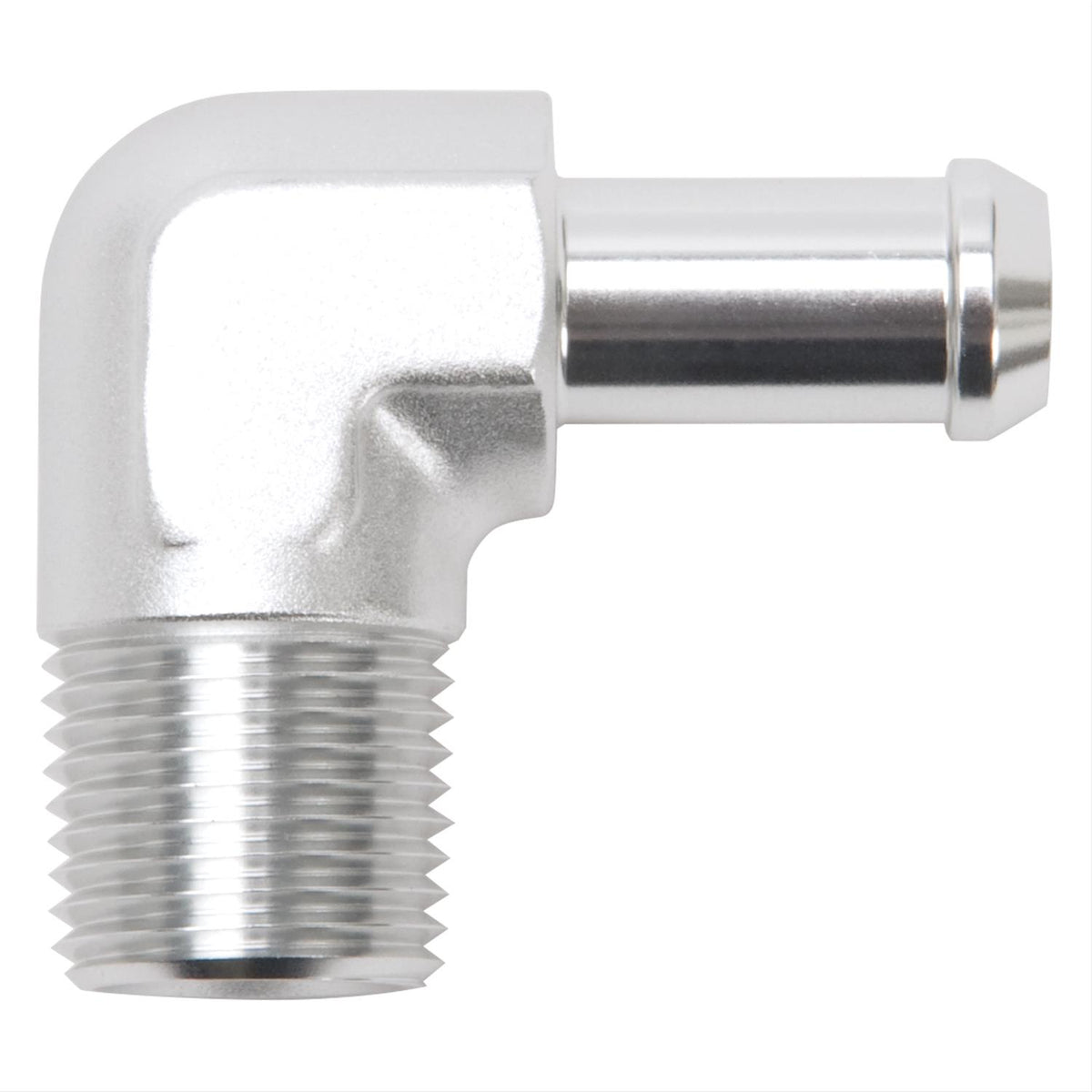Edelbrock 8182 Heater Hose End Fitting - 90 Deg with 1/2" NPT and 1/2" Barb