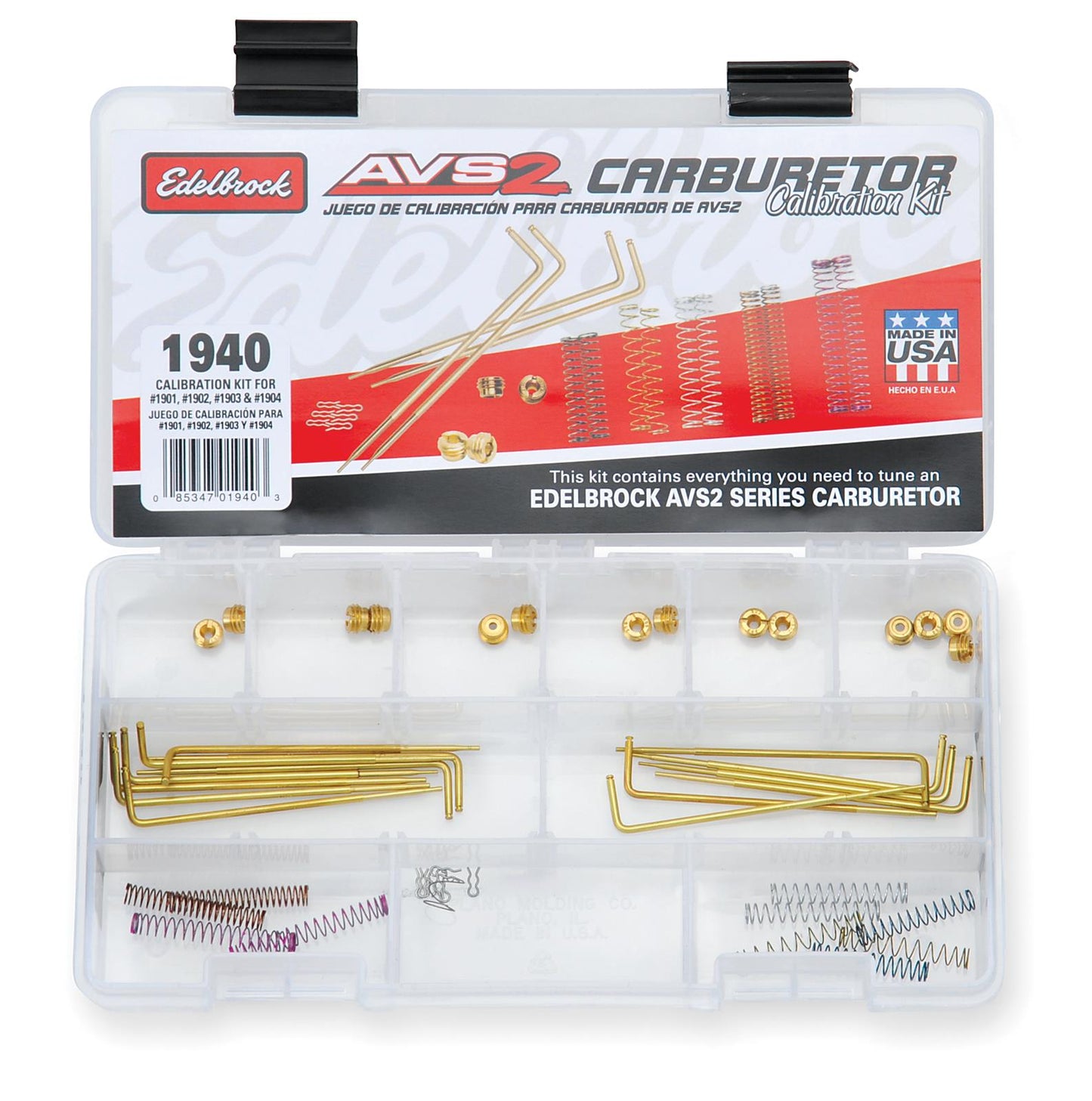 Edelbrock ED1940 Calibration Kit AVS2 500 Series suits 1901 1902 1903 1904 Carbs