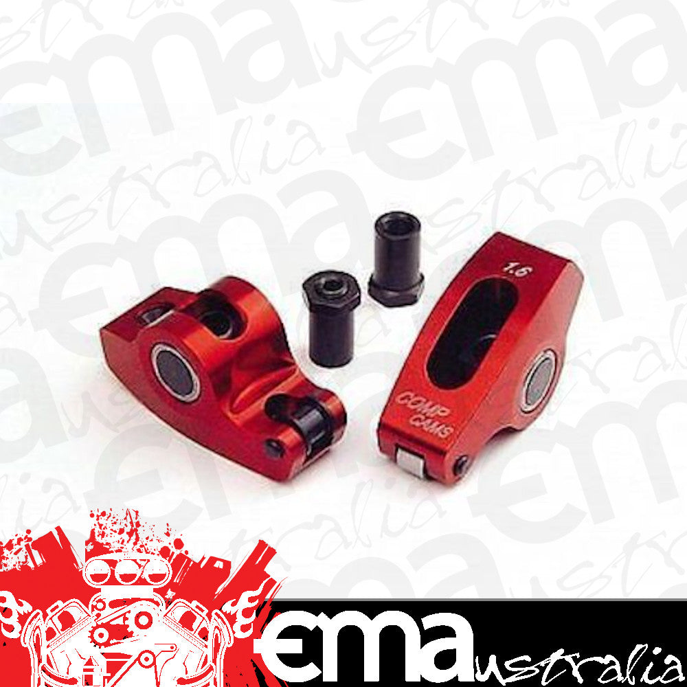 COMP CAMS ALLOY 7/16" STUD MOUNT 1.6 RATIO ROLLER ROCKERS CHEV SB CO1005-16