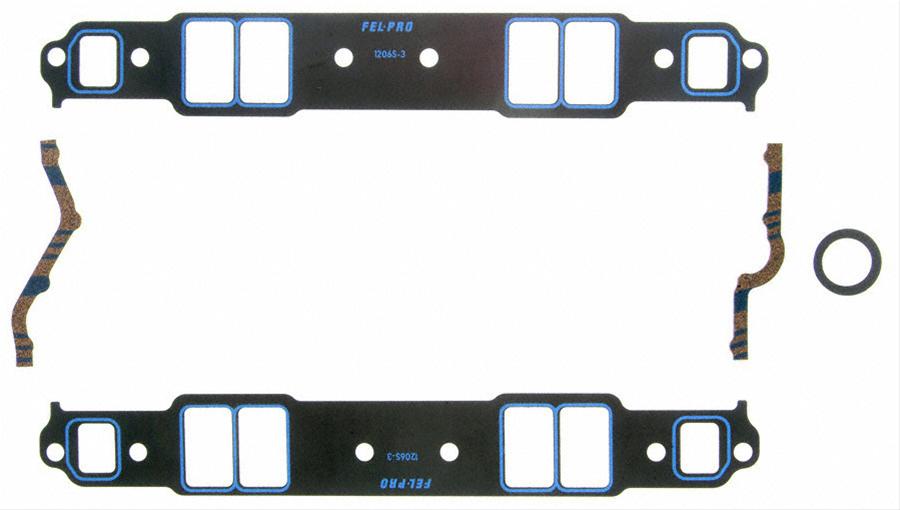 Fel-Pro Gaskets FE1206S3 SBc Inlet Manifold Gasket Set Lamntd Steel Core Med 1/16