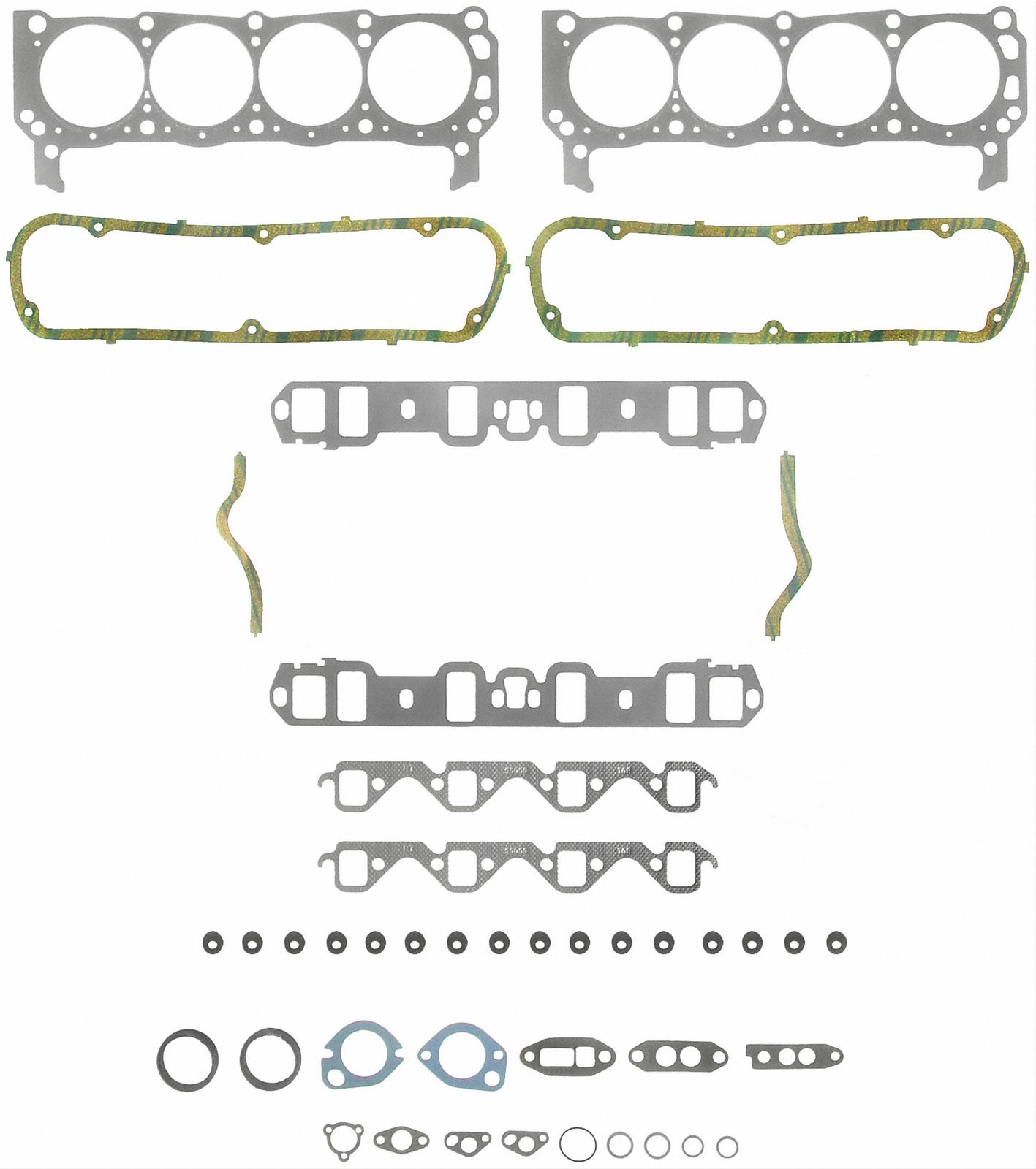 Fel-Pro Gaskets FEHS8548PT6 VRS Gasket Set Ford 351W 1975-87