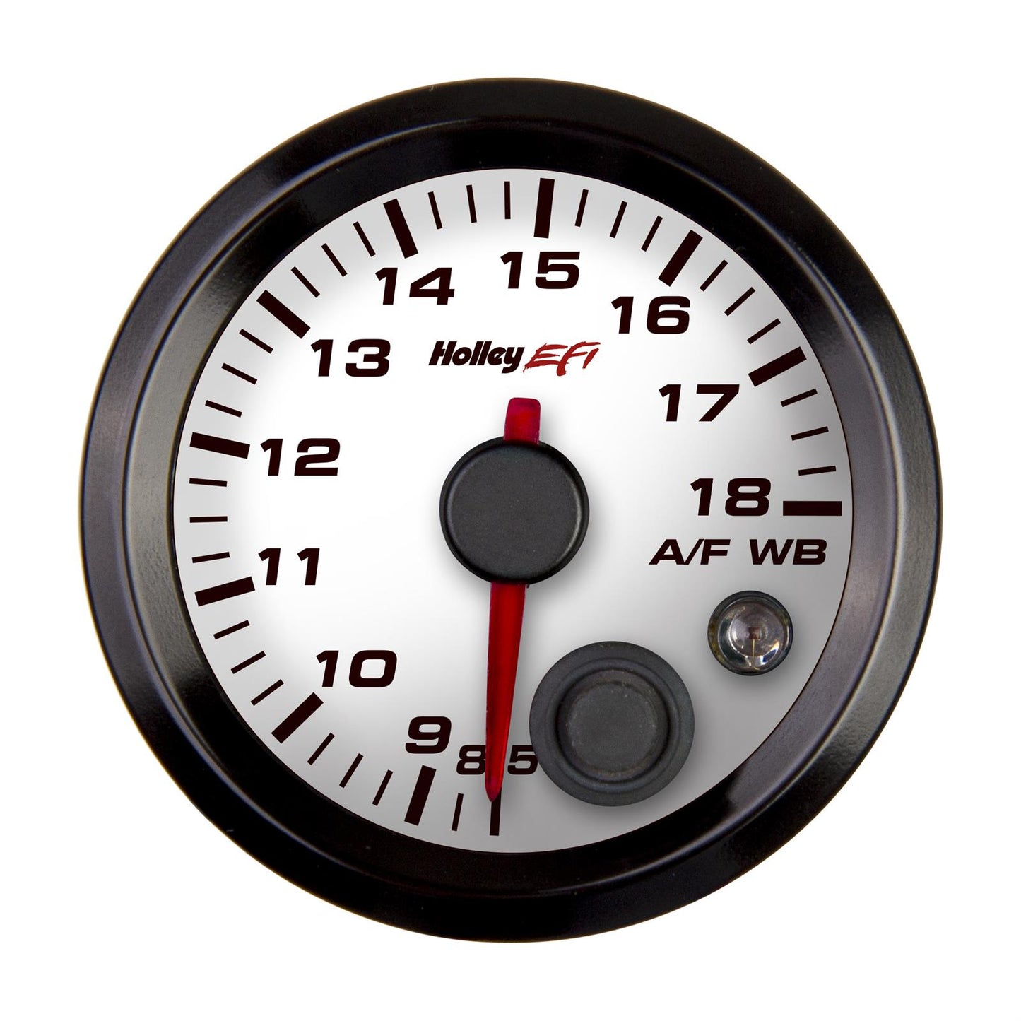 Holley HO534-215W 2-1/16 Wide Band A/F Gauge 8.5-18 White