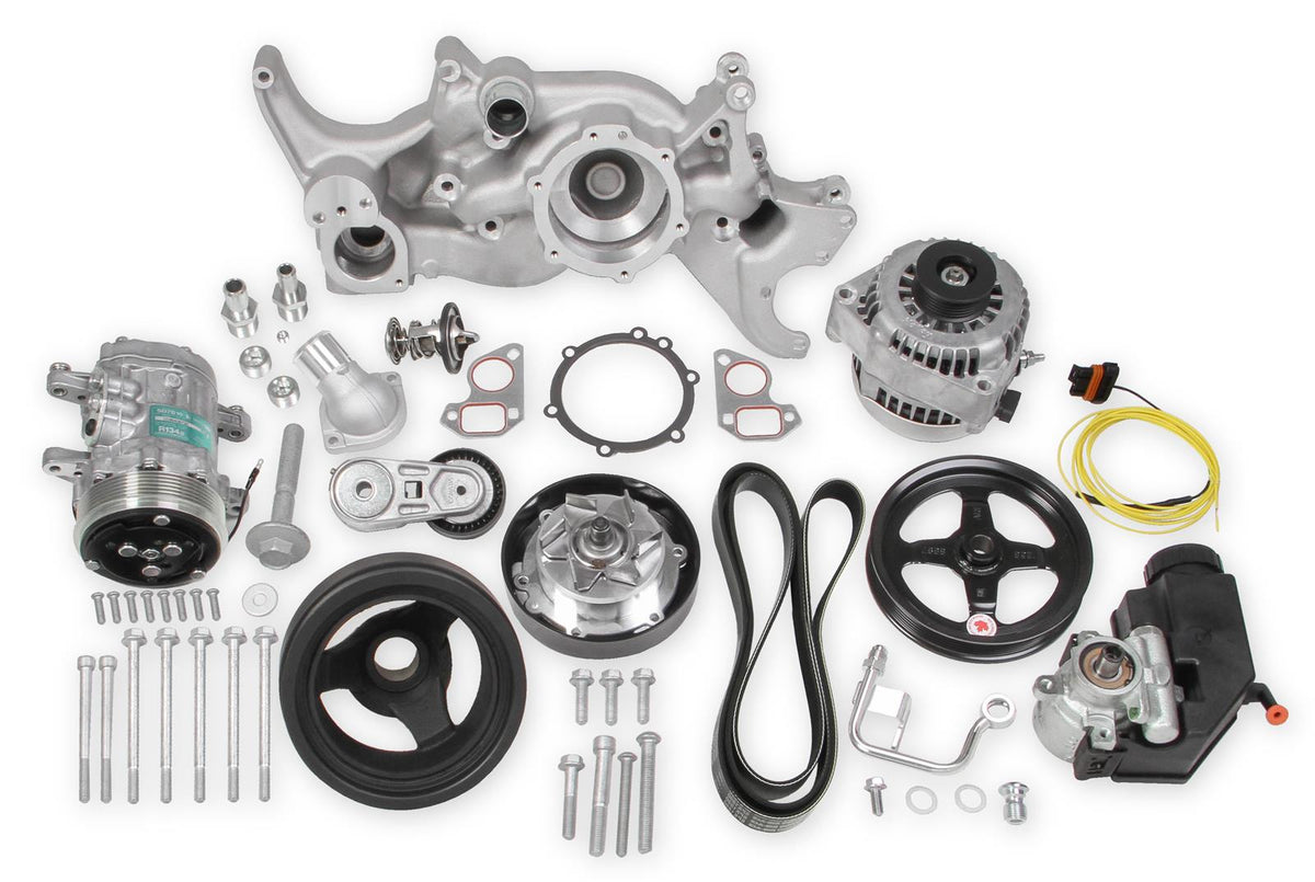 Holley HO20-185 Ls Accessory Drive Kit Mid Mount Incl Sd7 A/C