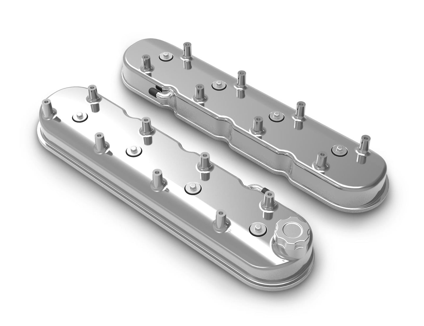 HOLLEY TALL LS POLISHED ALLOY VALVE COVERS HO241-111 SUIT CHEV/GM LS2,LS3,LS7 V8